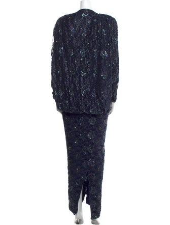 Neiman Marcus V-Neck Long Dress