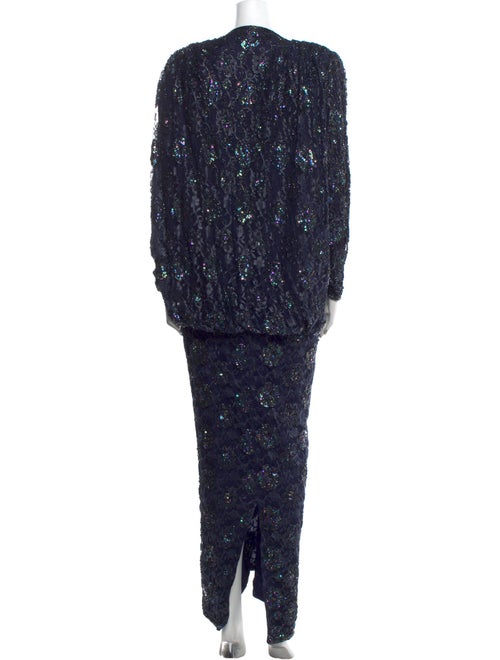 Neiman Marcus V-Neck Long Dress