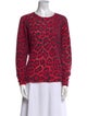 Neiman Marcus Cashmere Animal Print Sweatshirt