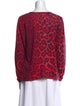 Neiman Marcus Cashmere Animal Print Sweatshirt