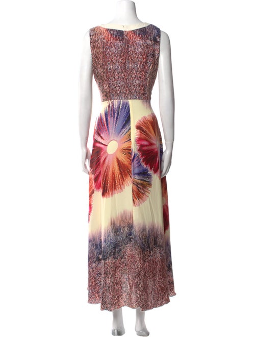 Neiman Marcus Printed Midi Length Dress