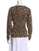 Neiman Marcus Cashmere Animal Print Sweatshirt