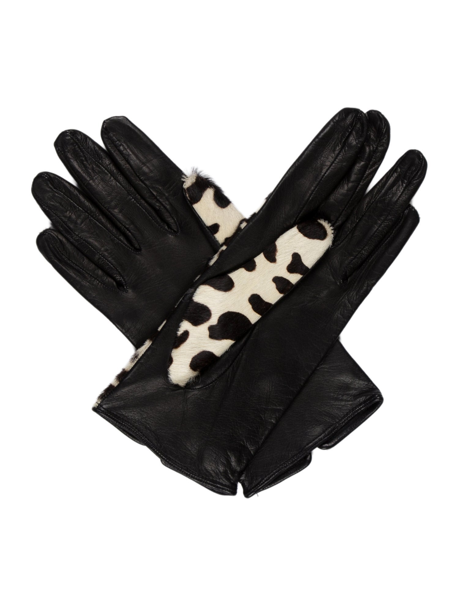 Neiman Marcus Animal Printed Calf Hair Gloves w/Tags