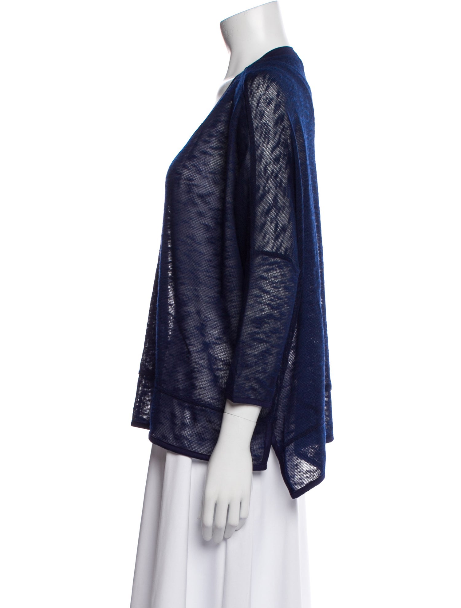 Neiman Marcus Scoop Neck Three-Quarter Sleeve Top