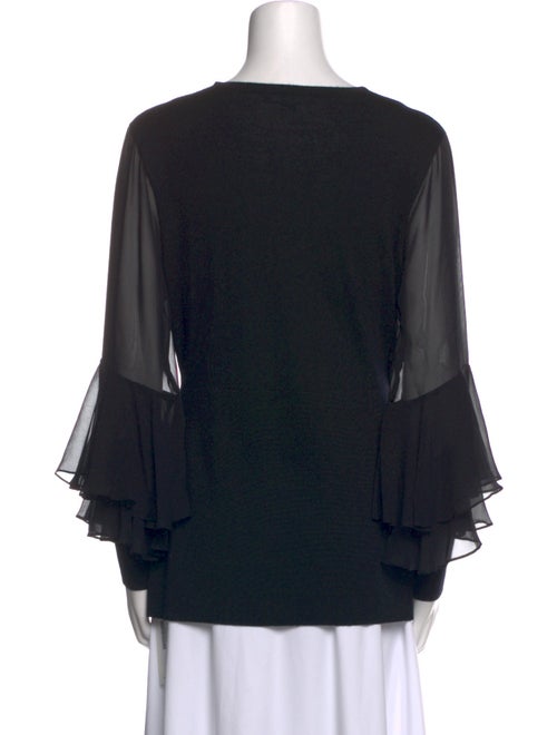 Neiman Marcus Cashmere V-Neck Top