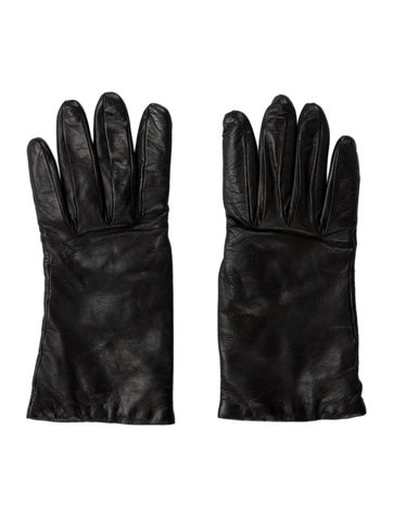 Neiman Marcus Winter Accessories Leather Gloves