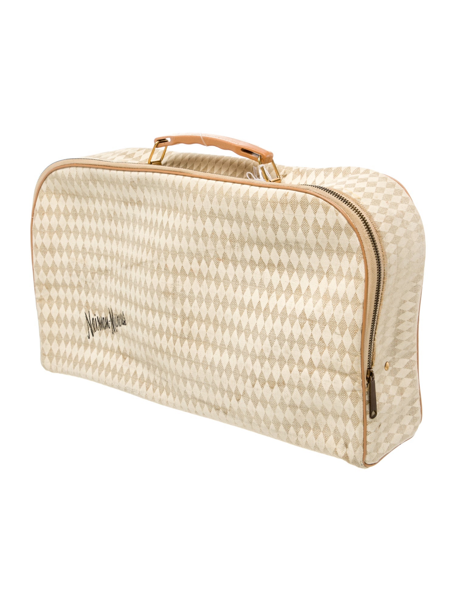 Neiman Marcus Canvas Suitcase