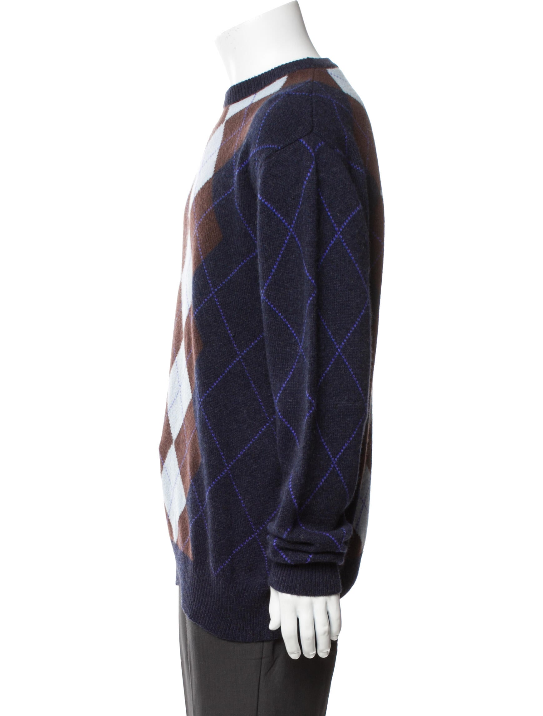Neiman Marcus Cashmere Plaid Print Pullover
