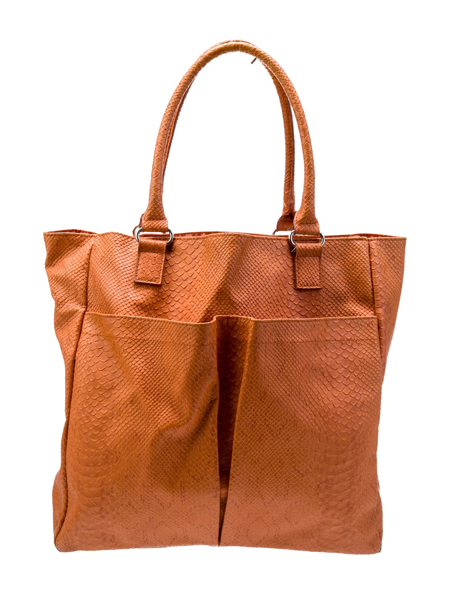 Neiman Marcus Embossed Leather Shoulder Bag