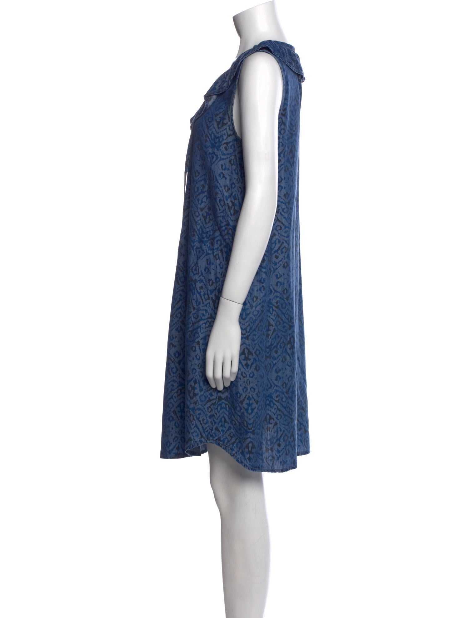 Neiman Marcus Printed Knee-Length Dress