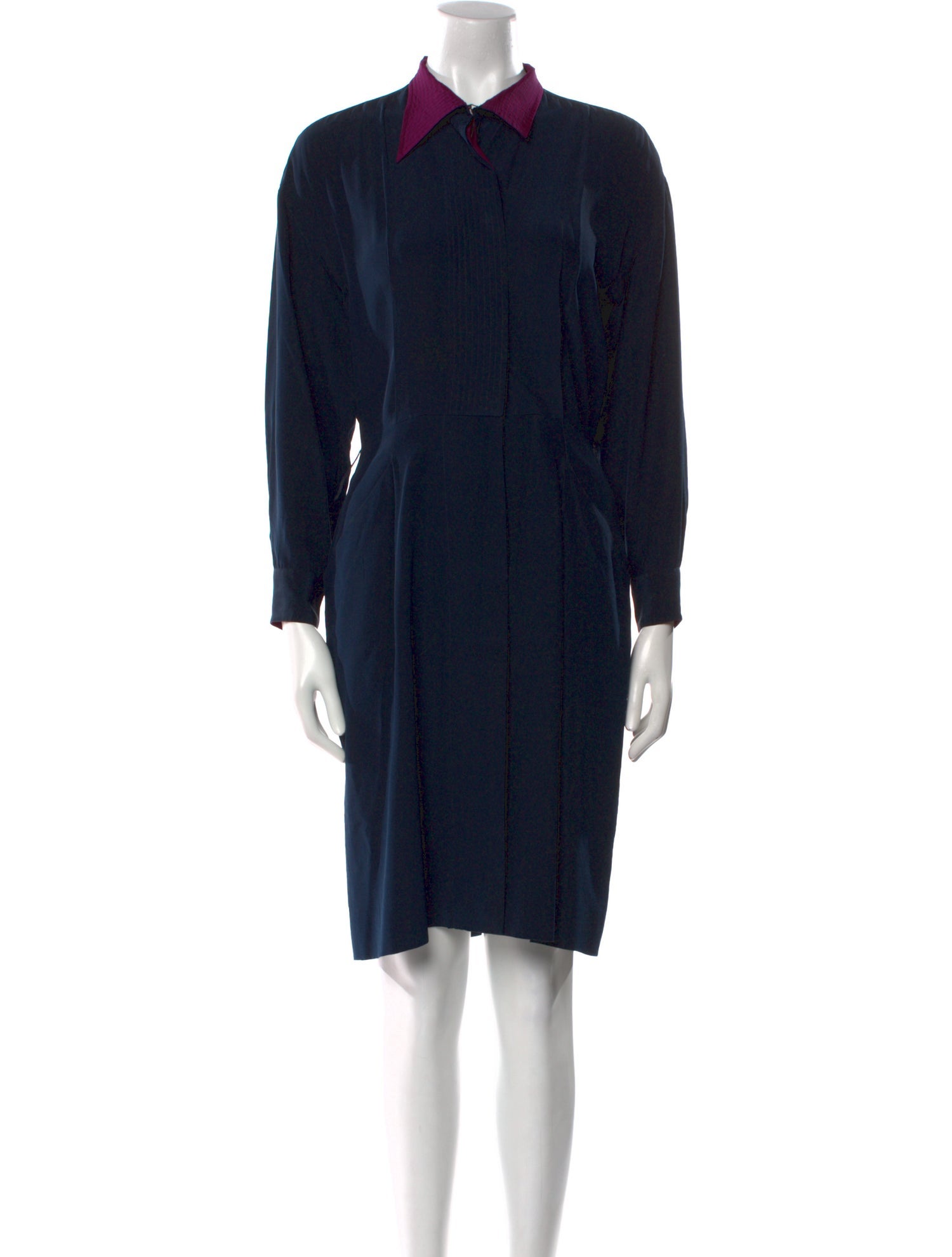 Neiman Marcus Colorblock Pattern Knee-Length Dress