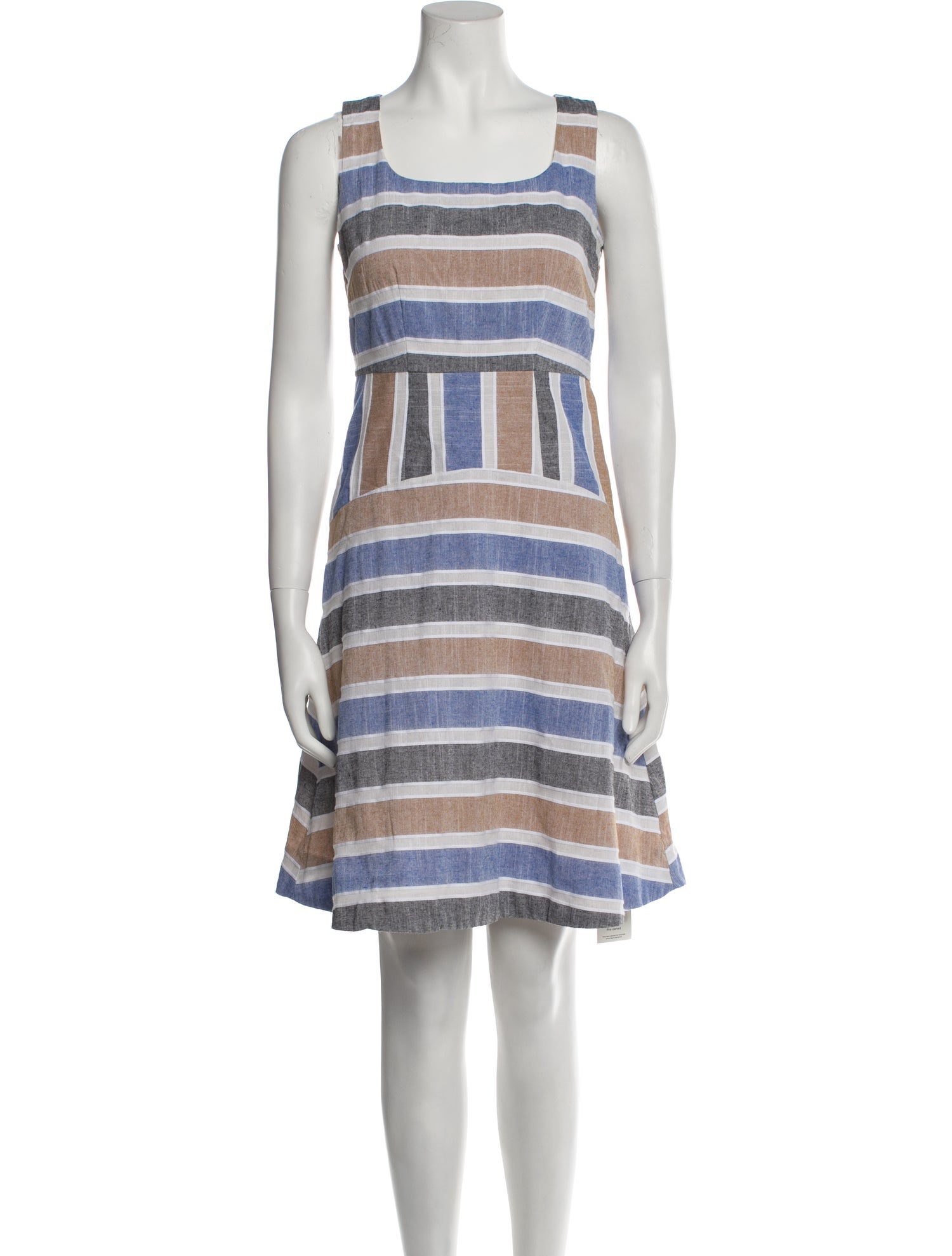 Neiman Marcus Striped Knee-Length Dress