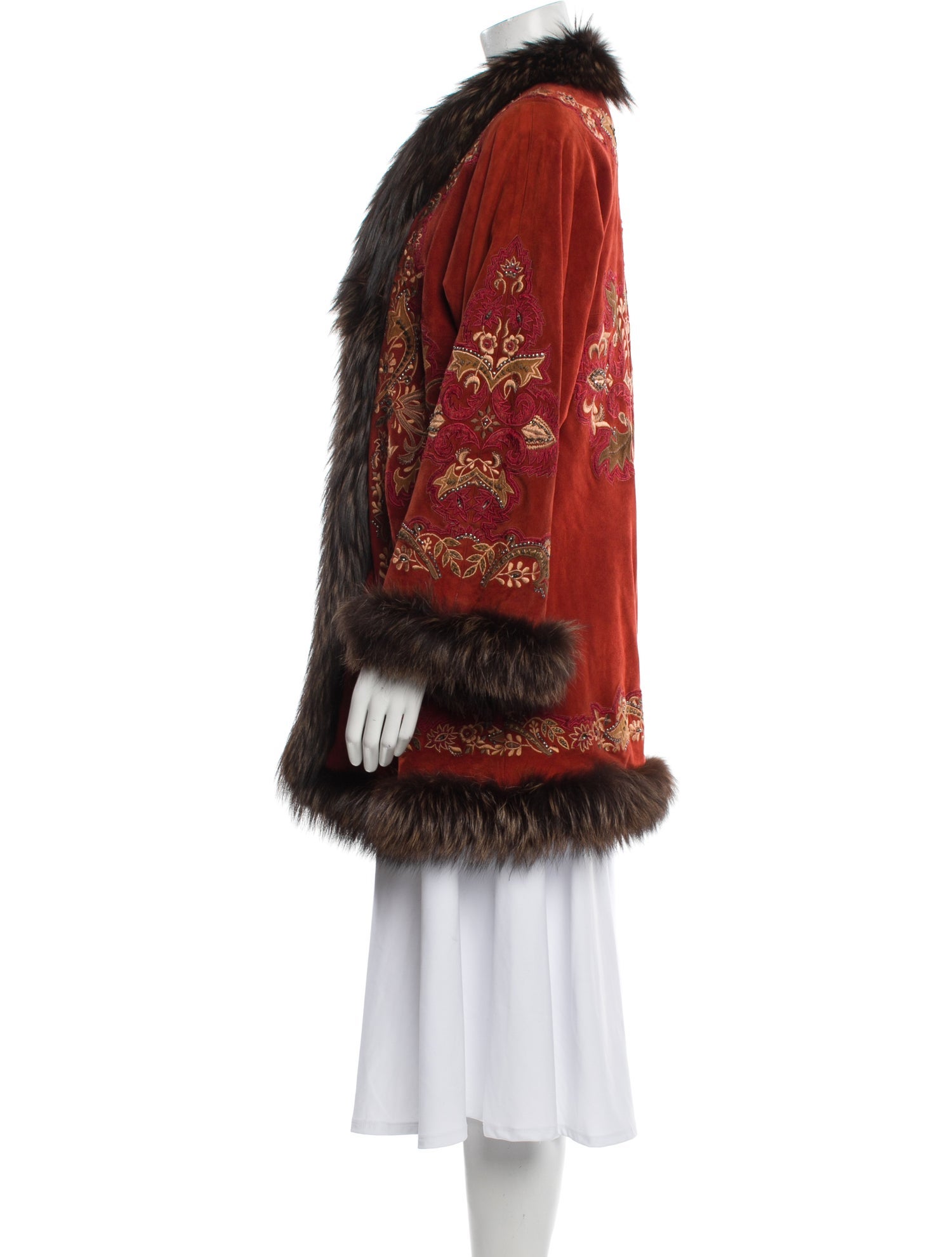 Adrienne Landau x Neiman Marcus Striped Fur Jacket