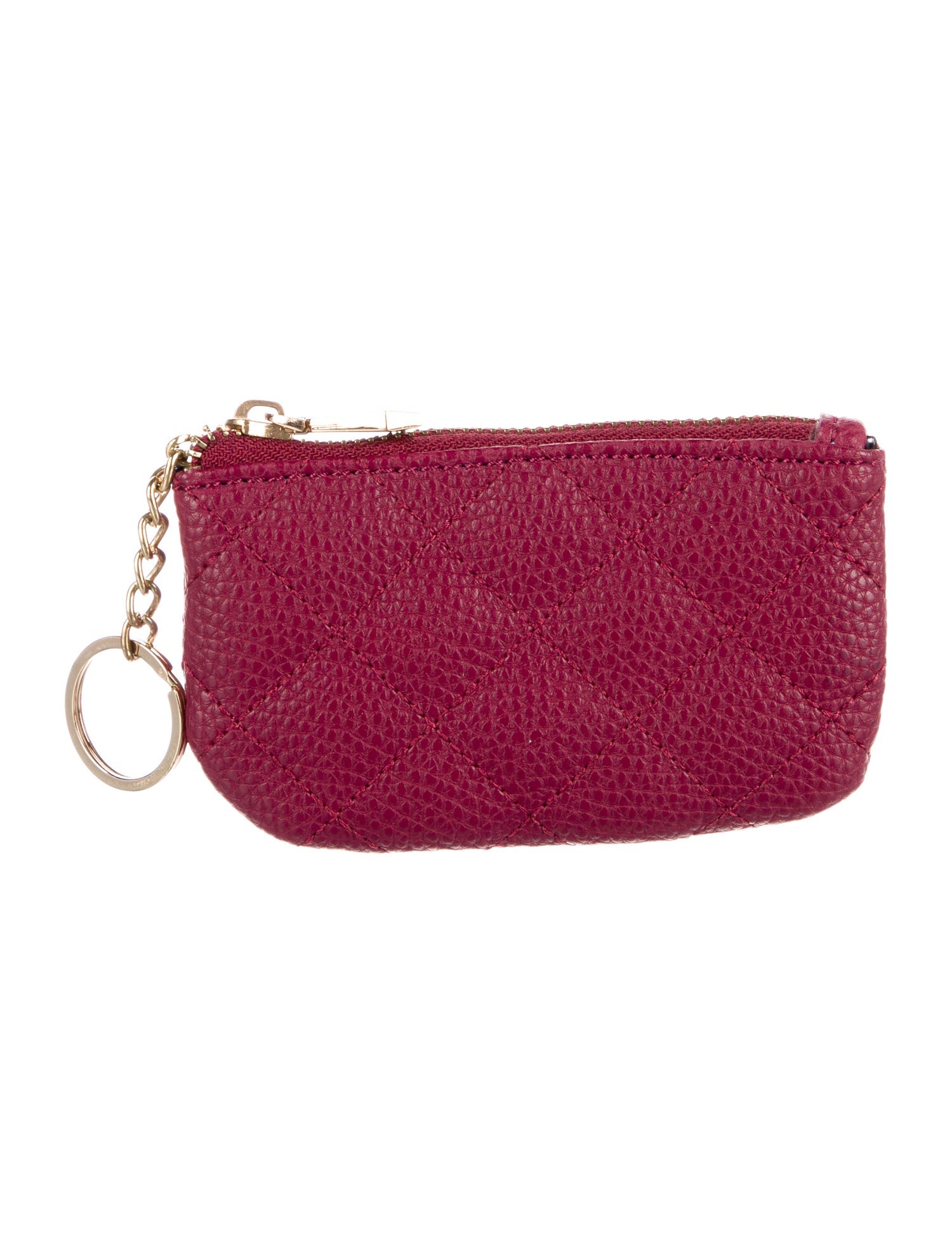 Neiman Marcus Leather Quilted Key Chain