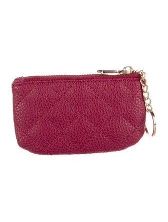 Neiman Marcus Leather Quilted Key Chain