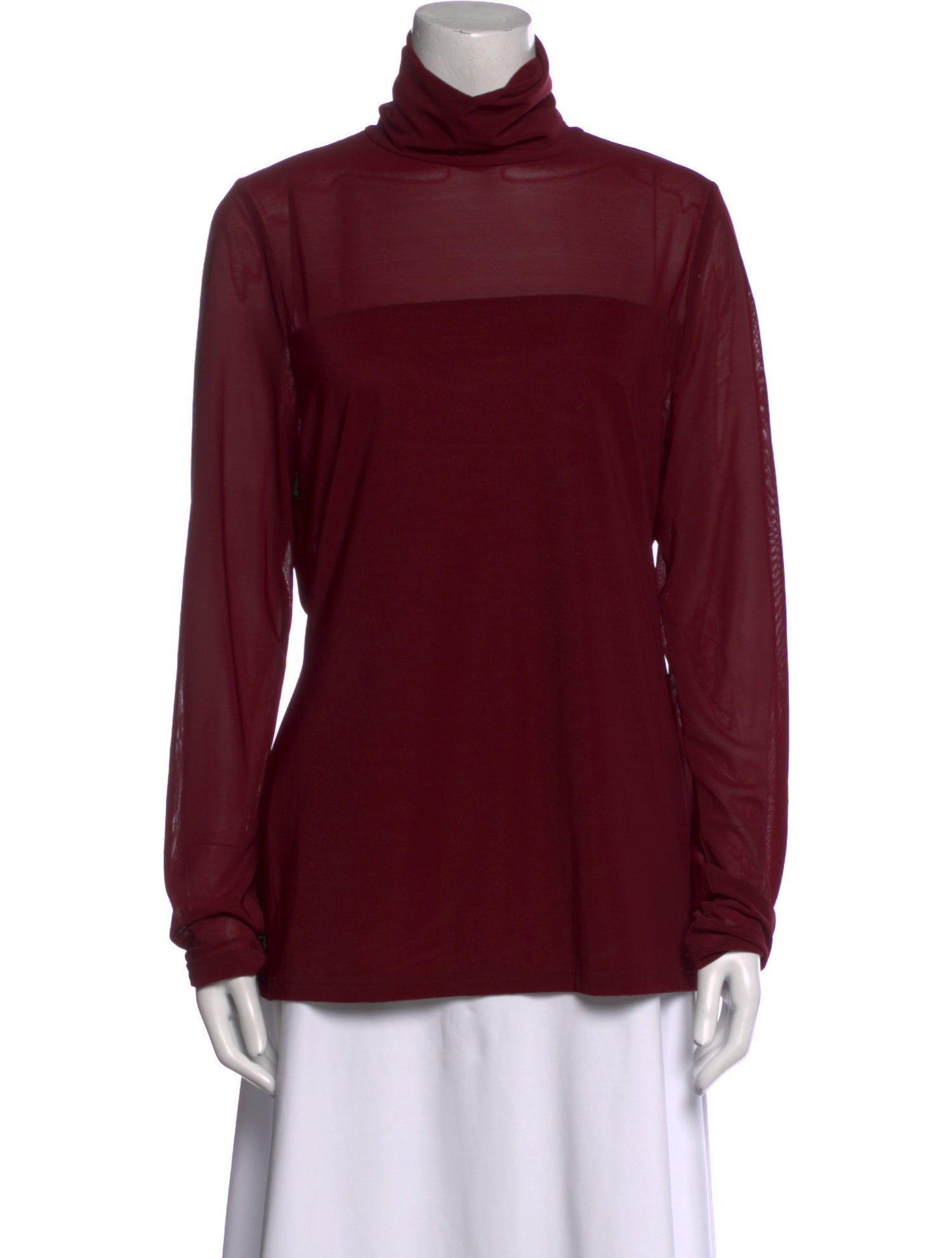 Neiman Marcus Turtleneck Long Sleeve Blouse