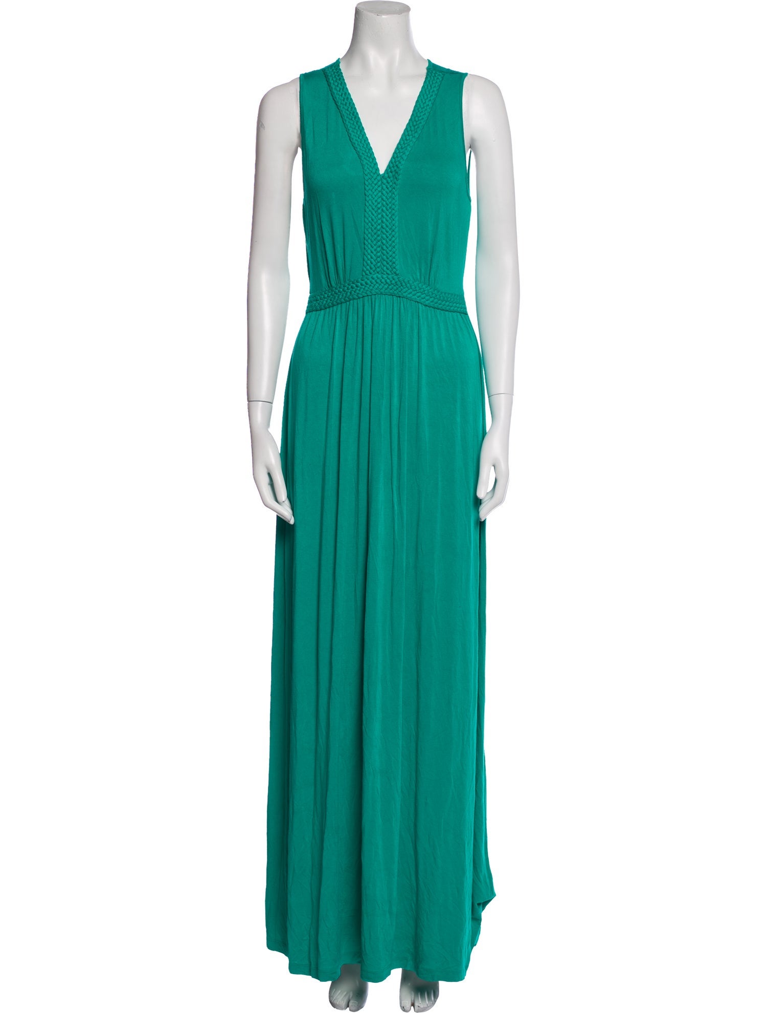 Neiman Marcus V-Neck Long Dress