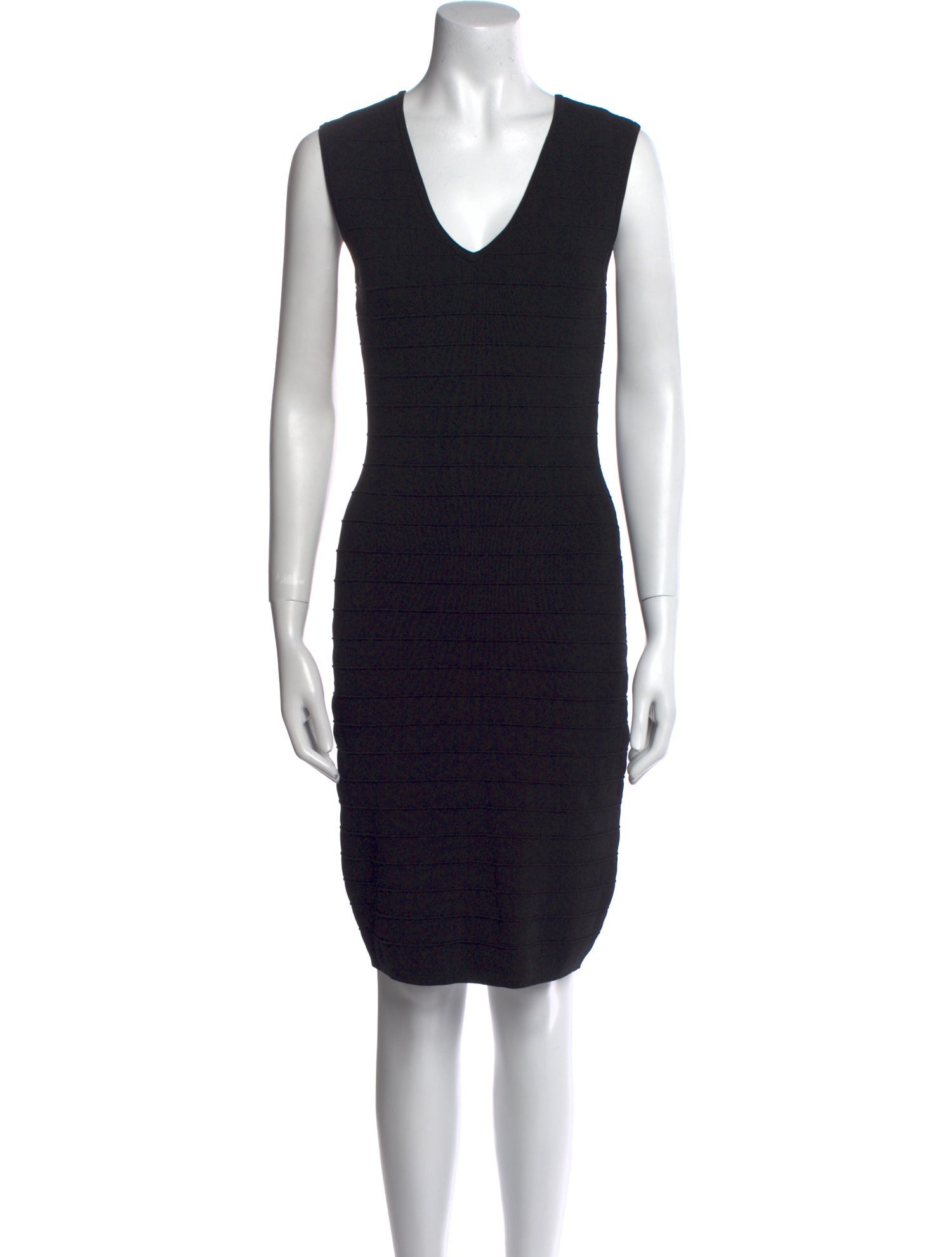 Neiman Marcus V-Neck Knee-Length Dress
