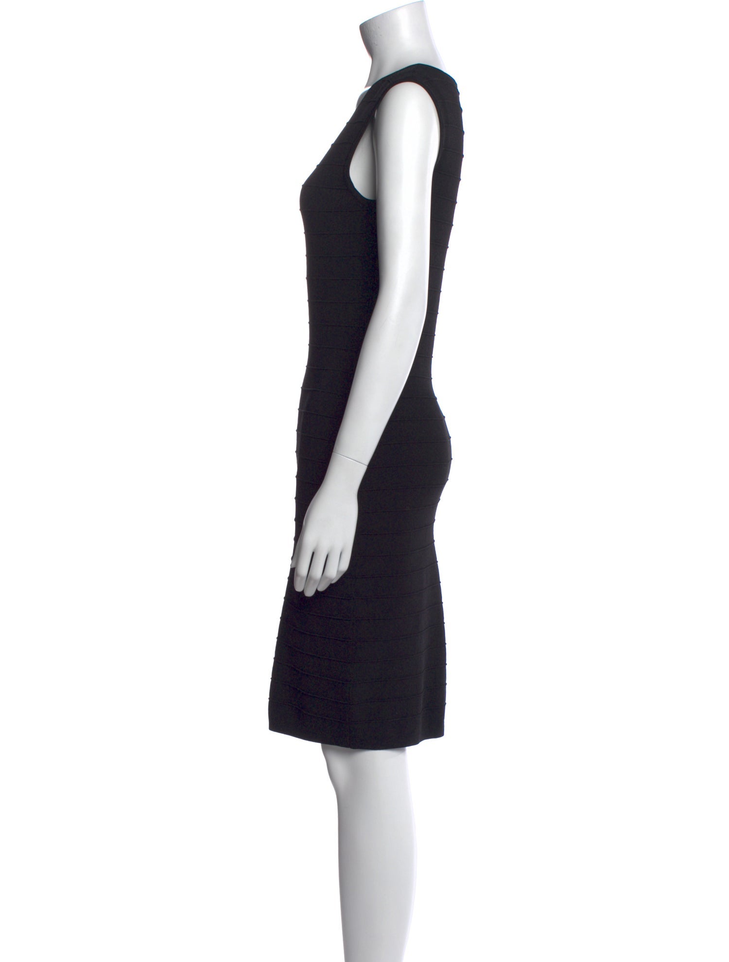 Neiman Marcus V-Neck Knee-Length Dress