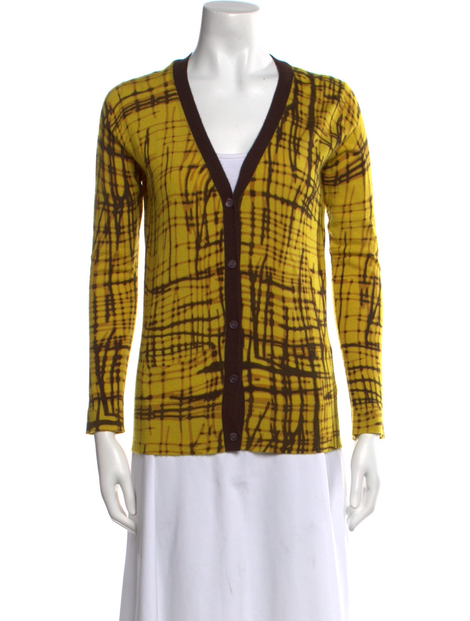 Neiman Marcus Cashmere Plaid Print Sweater