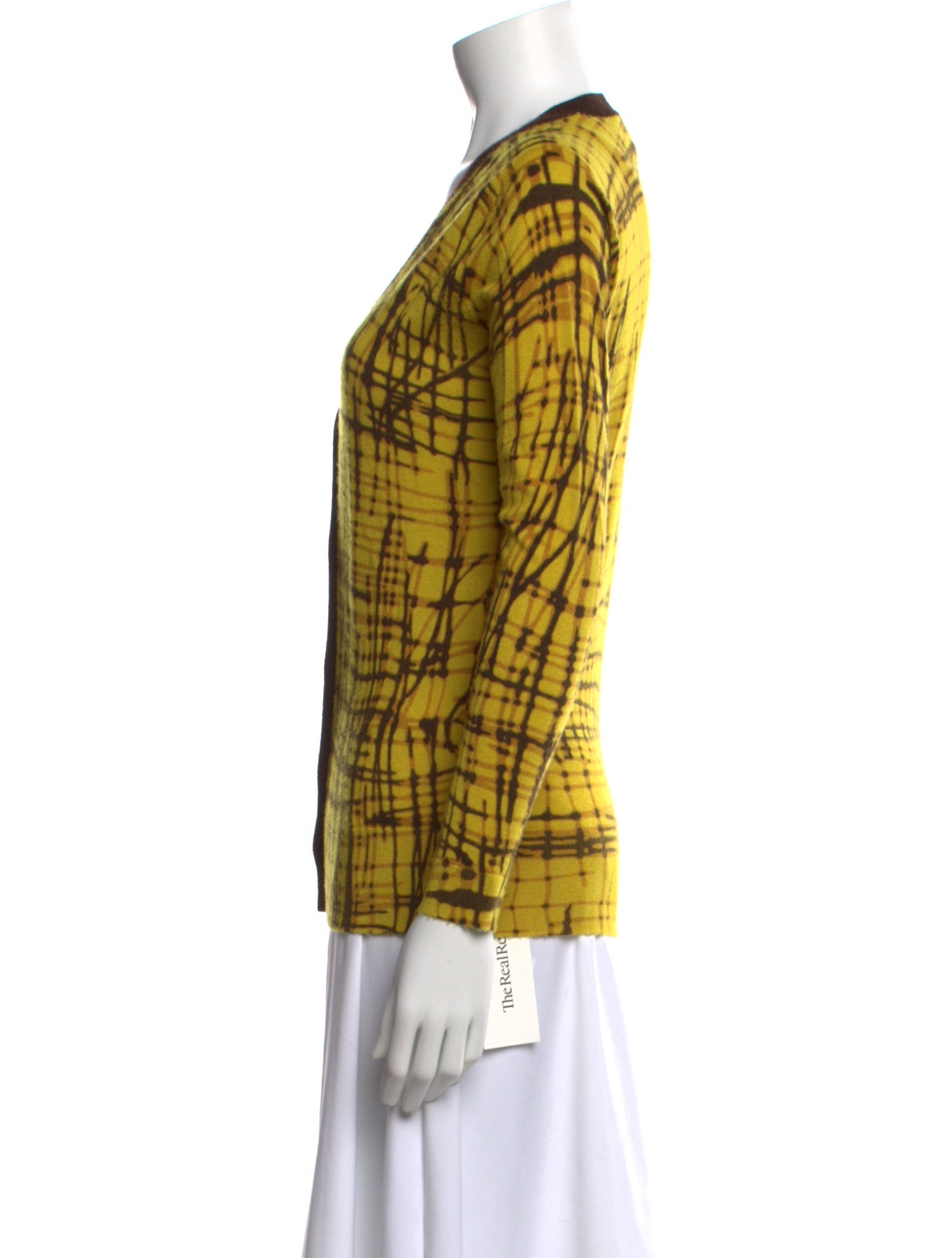 Neiman Marcus Cashmere Plaid Print Sweater