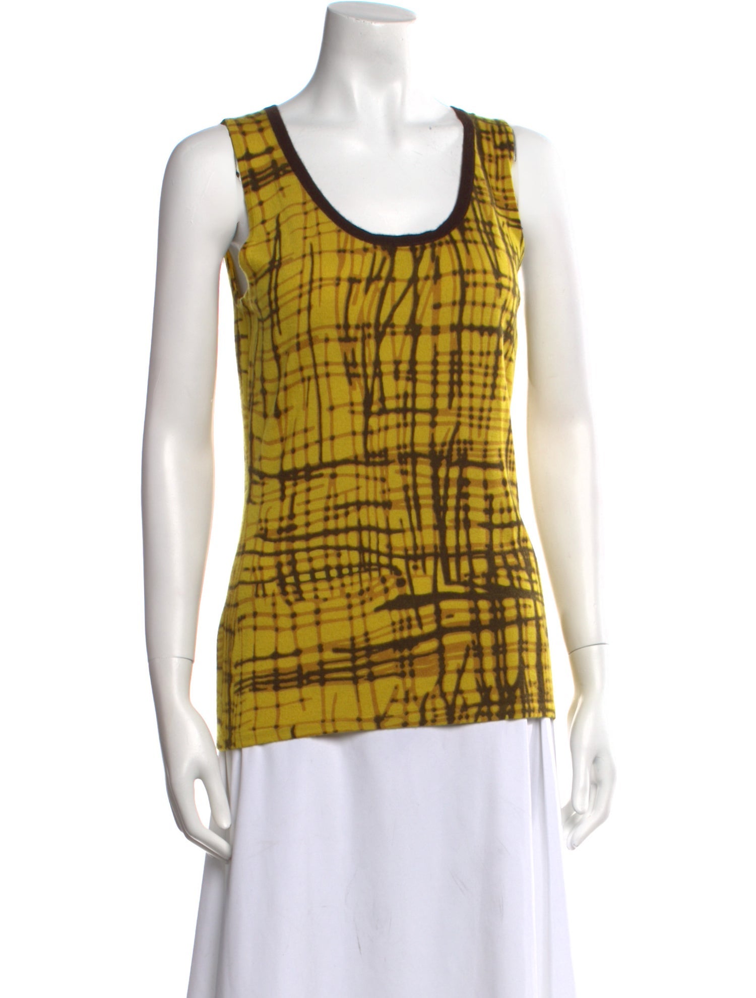 Neiman Marcus Cashmere Plaid Print Sweater