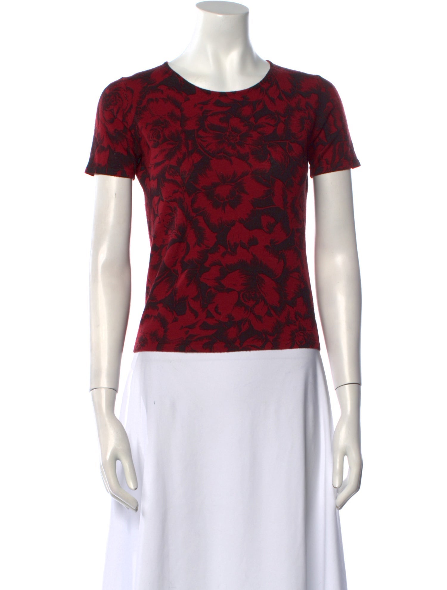 Neiman Marcus Cashmere Printed Sweater