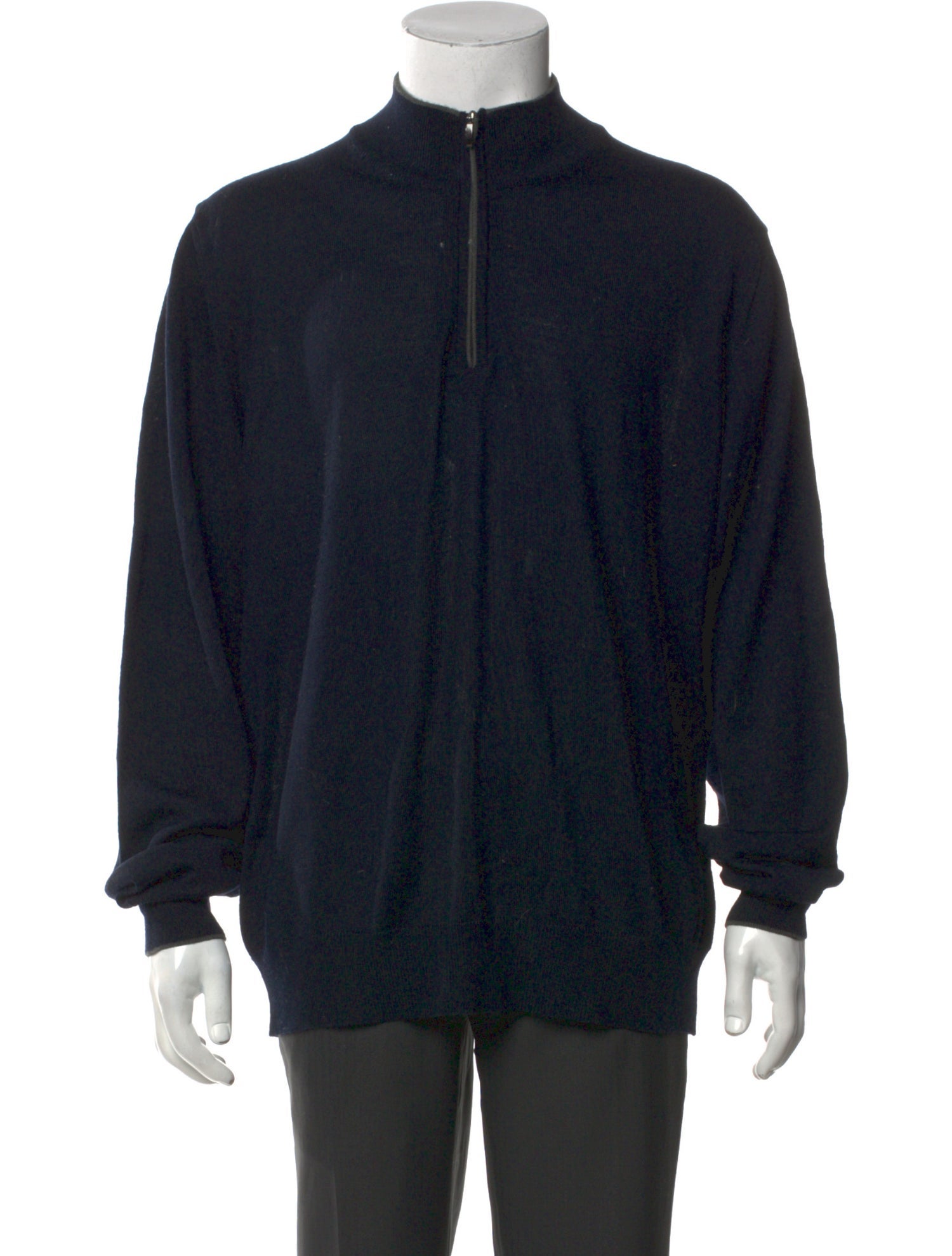 Neiman Marcus Mock Neck Long Sleeve Cardigan