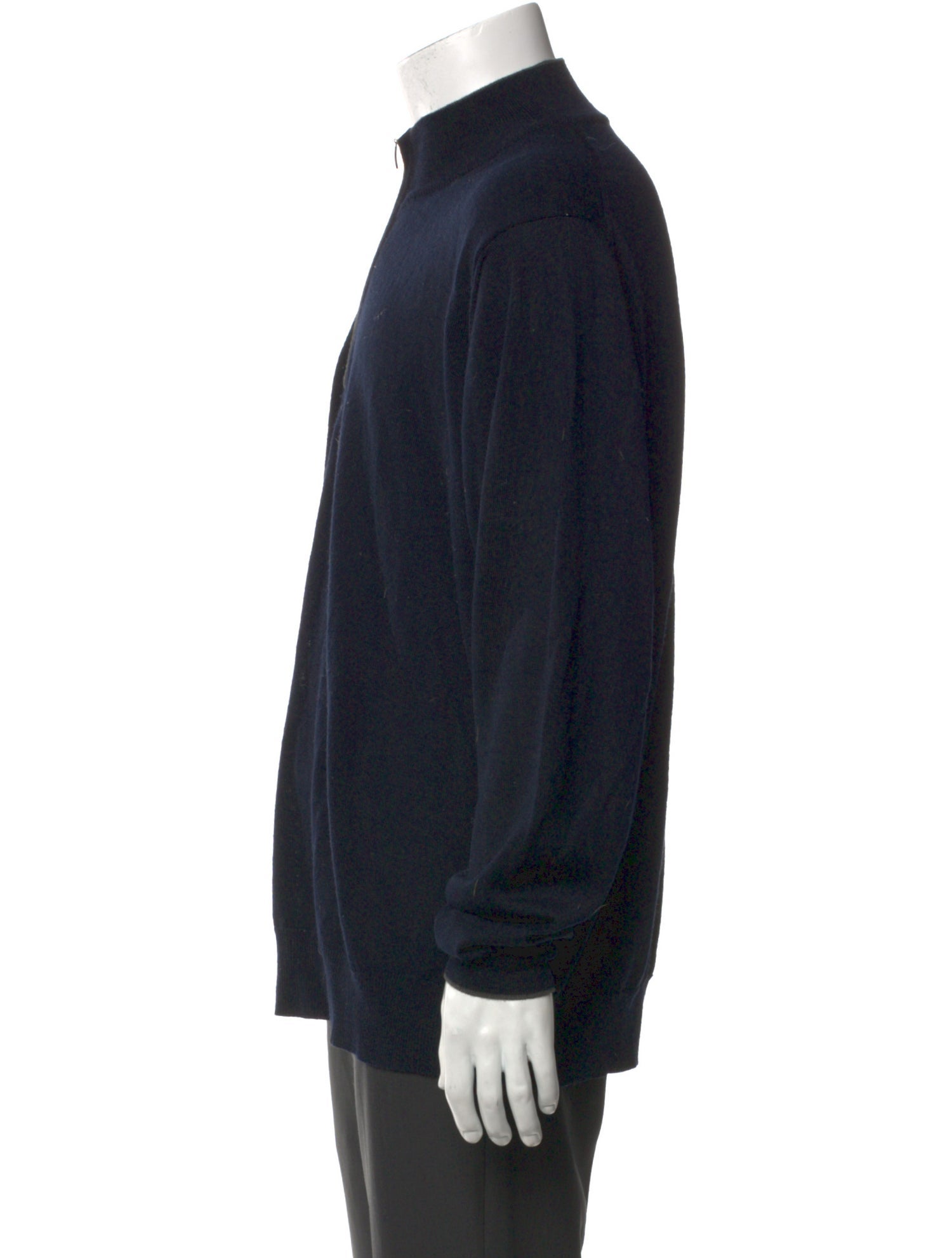 Neiman Marcus Mock Neck Long Sleeve Cardigan