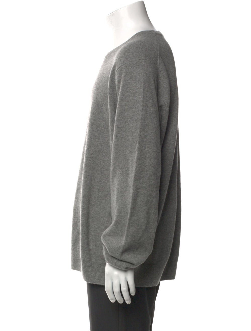 Neiman Marcus Cashmere Pullover Grey Patch Pocket… - image 2