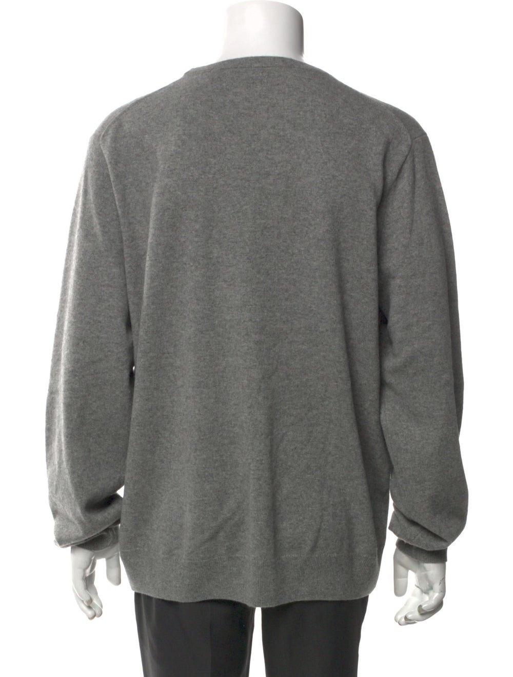 Neiman Marcus Cashmere Pullover Grey Patch Pocket… - image 3