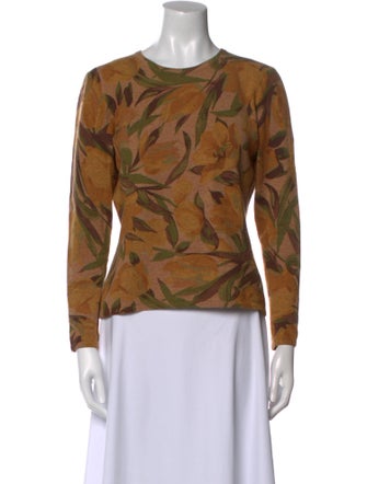 Neiman Marcus Cashmere Printed Sweater