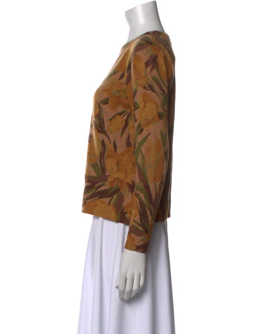 Neiman Marcus Cashmere Printed Sweater