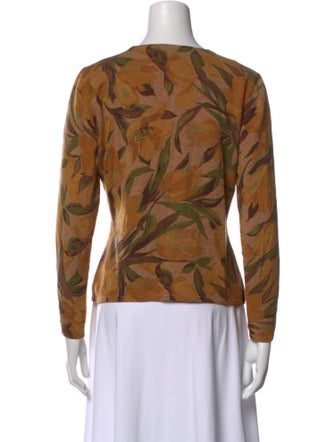 Neiman Marcus Cashmere Printed Sweater