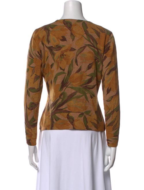 Neiman Marcus Cashmere Printed Sweater