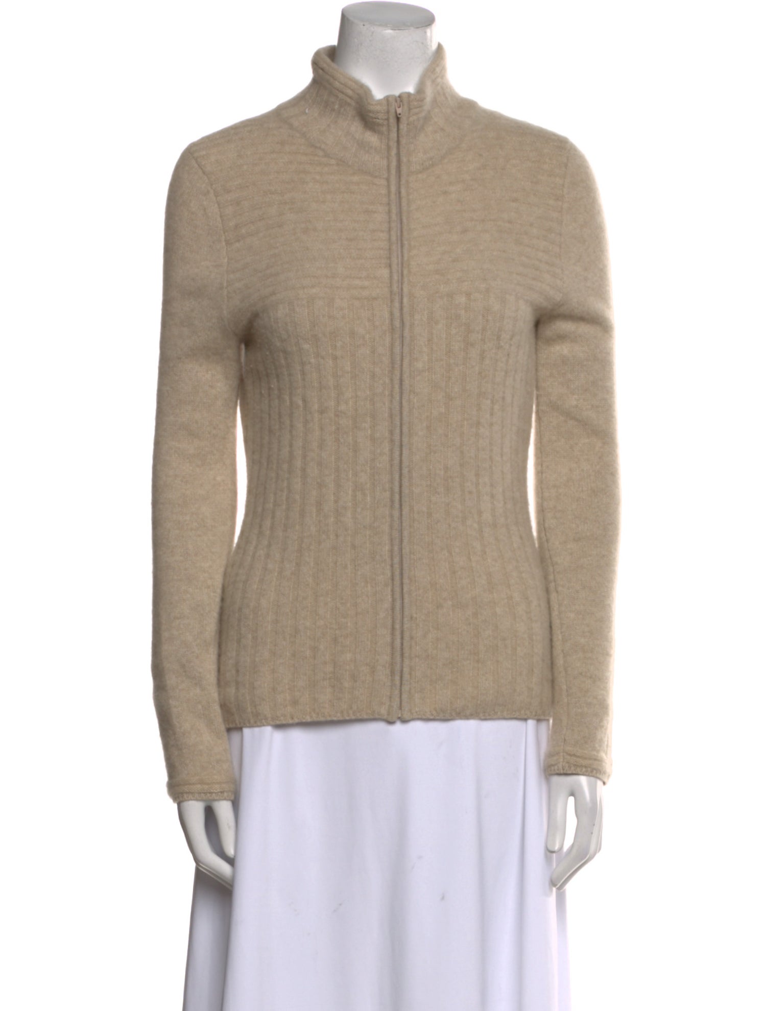 Neiman Marcus Cashmere Mock Neck Sweatshirt