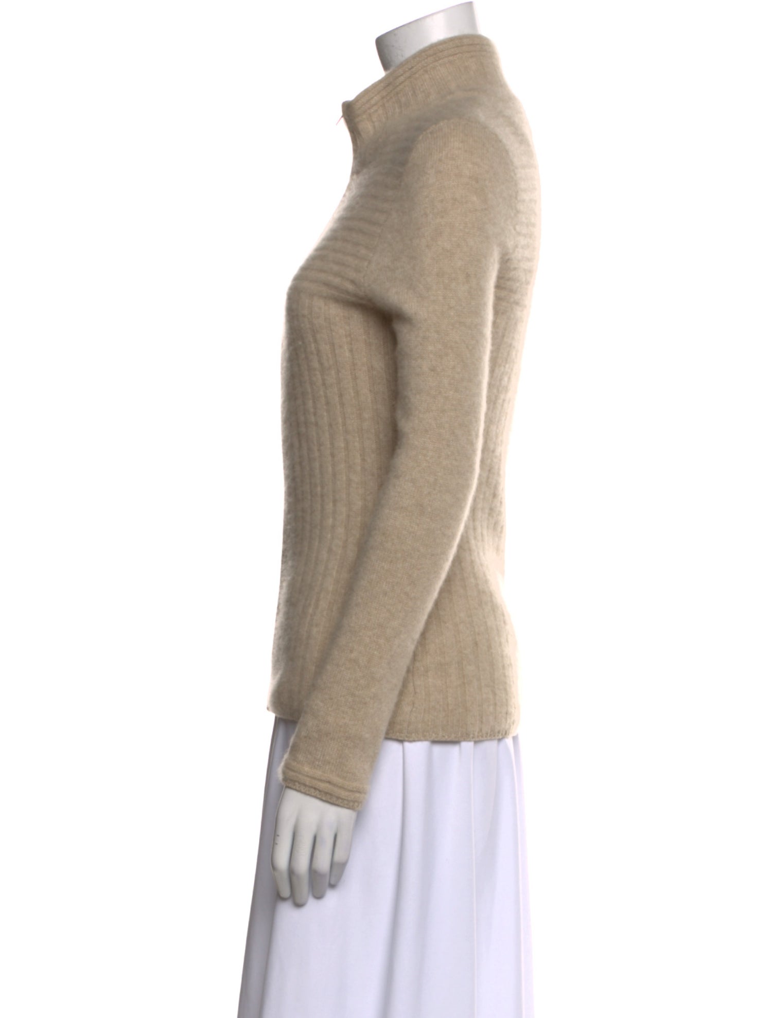 Neiman Marcus Cashmere Mock Neck Sweatshirt