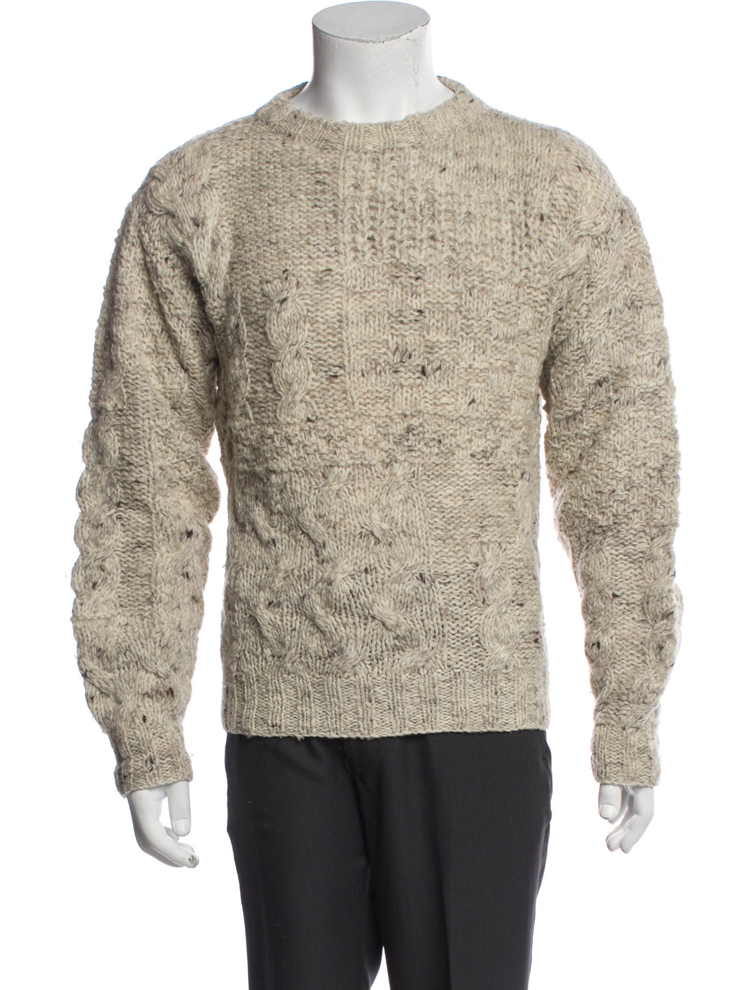 Neiman Marcus Wool Crew Neck Pullover
