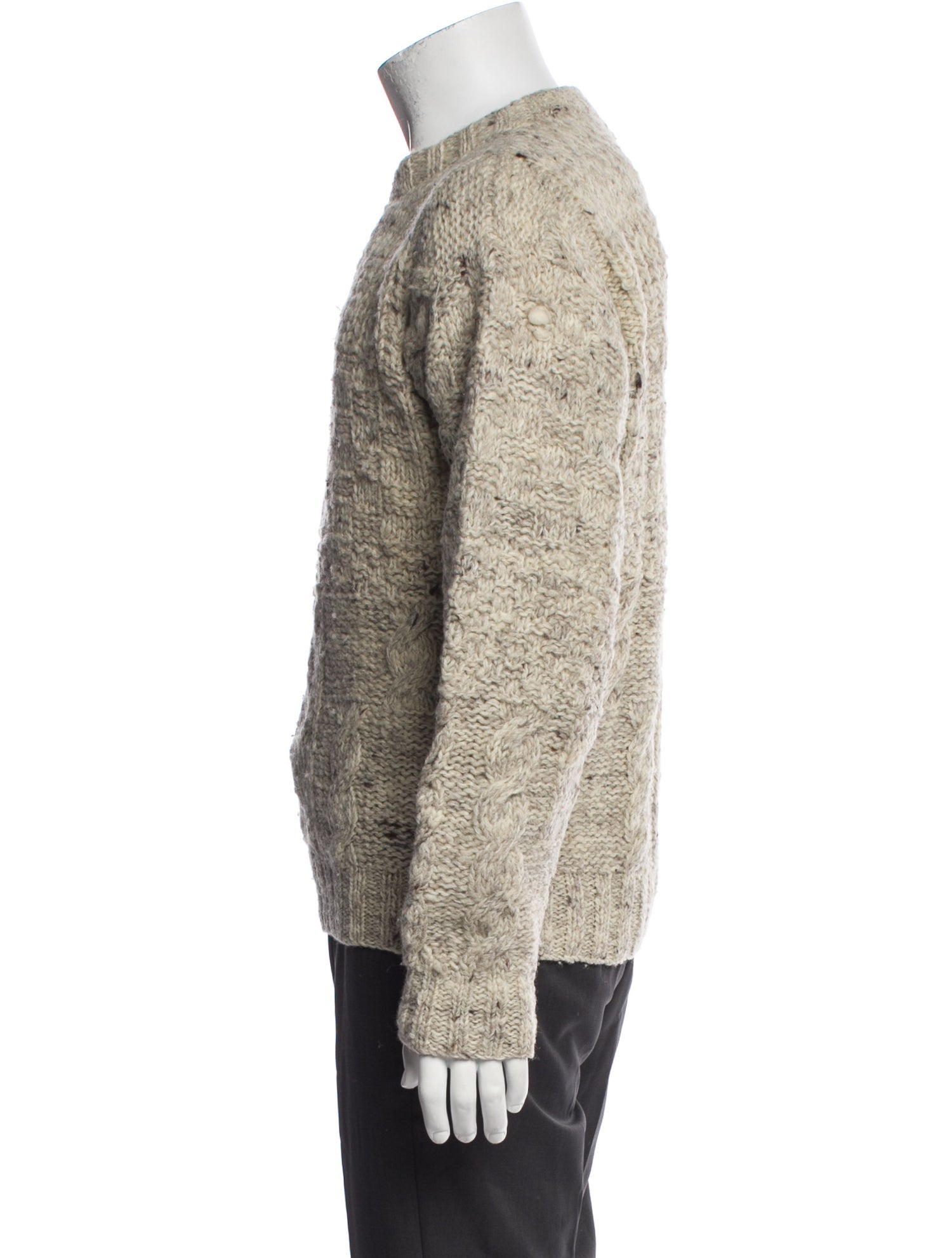 Neiman Marcus Wool Crew Neck Pullover