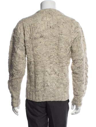 Neiman Marcus Wool Crew Neck Pullover