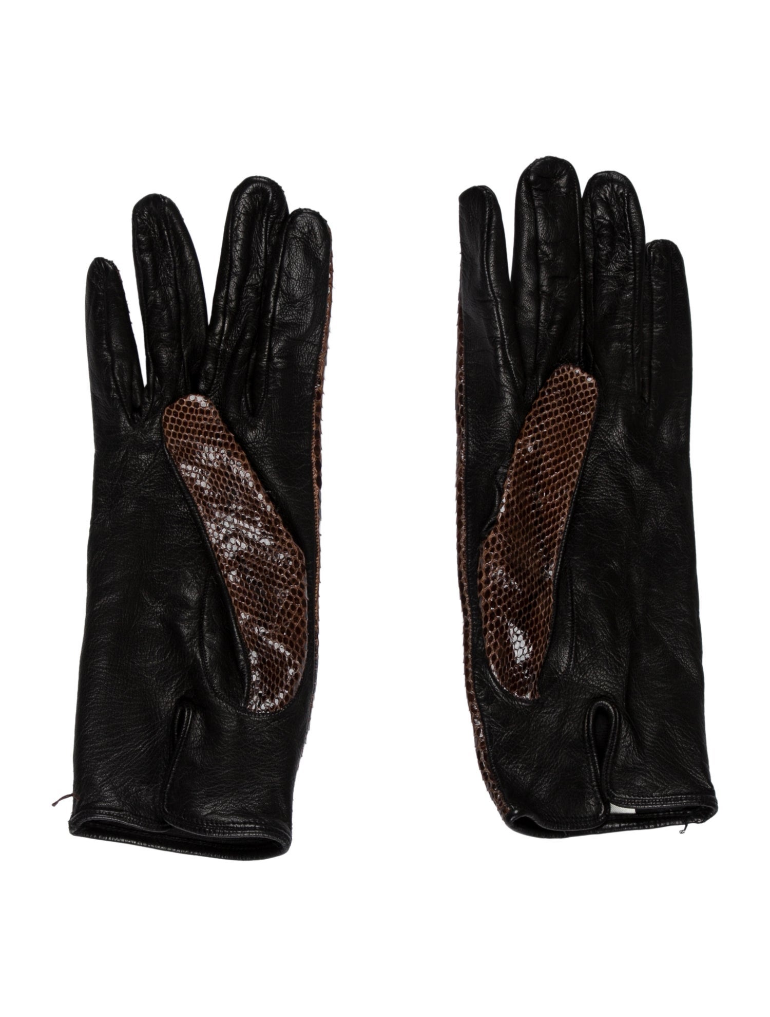Neiman Marcus Printed Leather Gloves