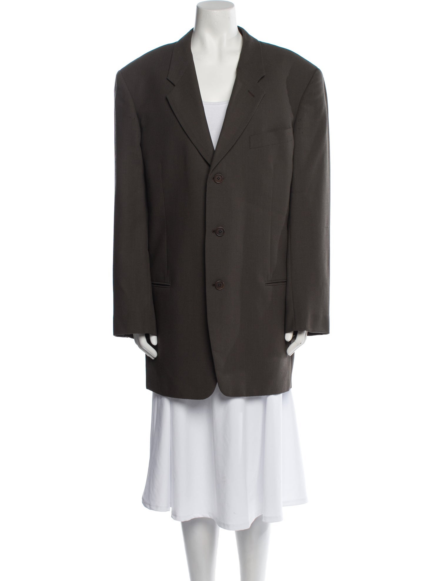 Neiman Marcus Virgin Wool Peacoat