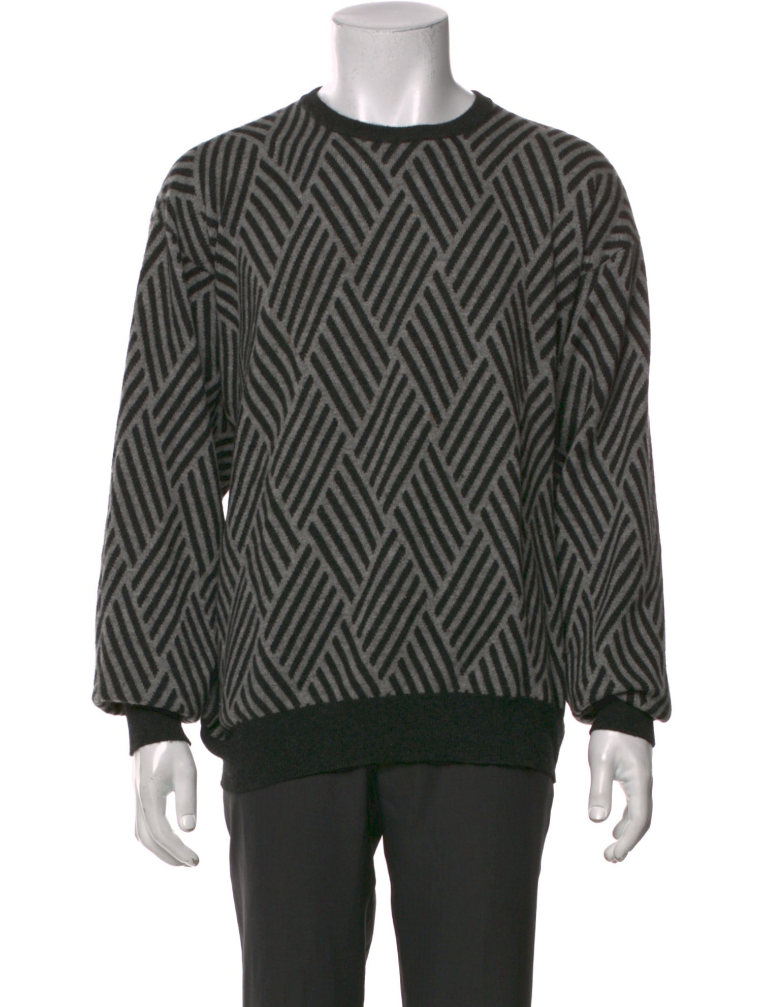 Neiman Marcus Cashmere Printed Pullover