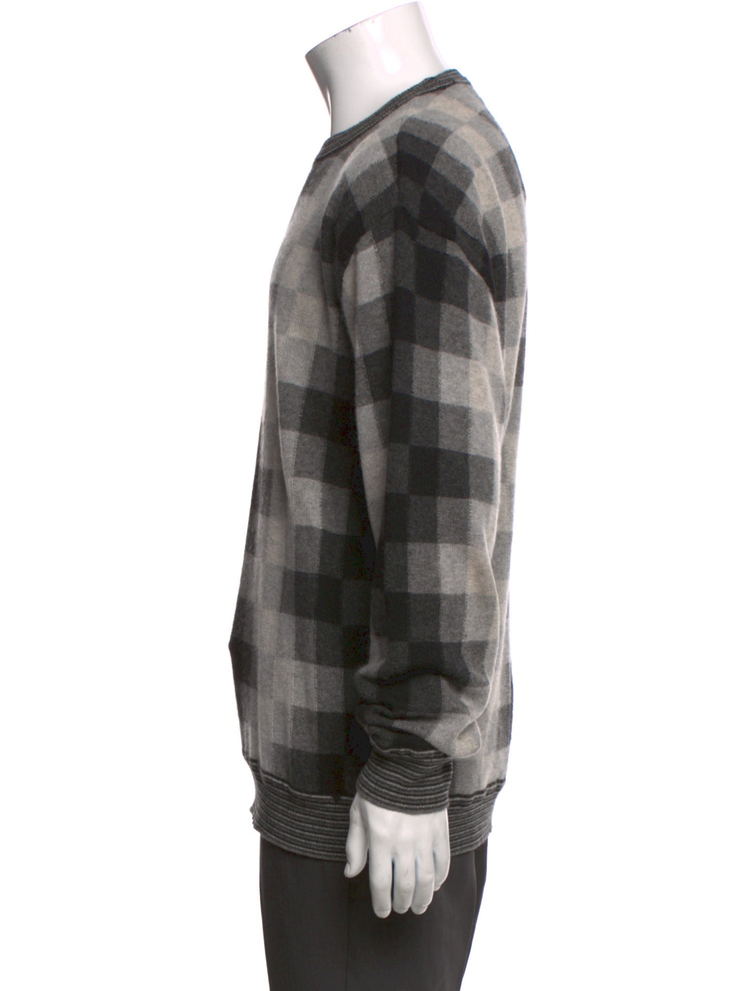 Jhane Barnes Cashmere Plaid Print Cardigan