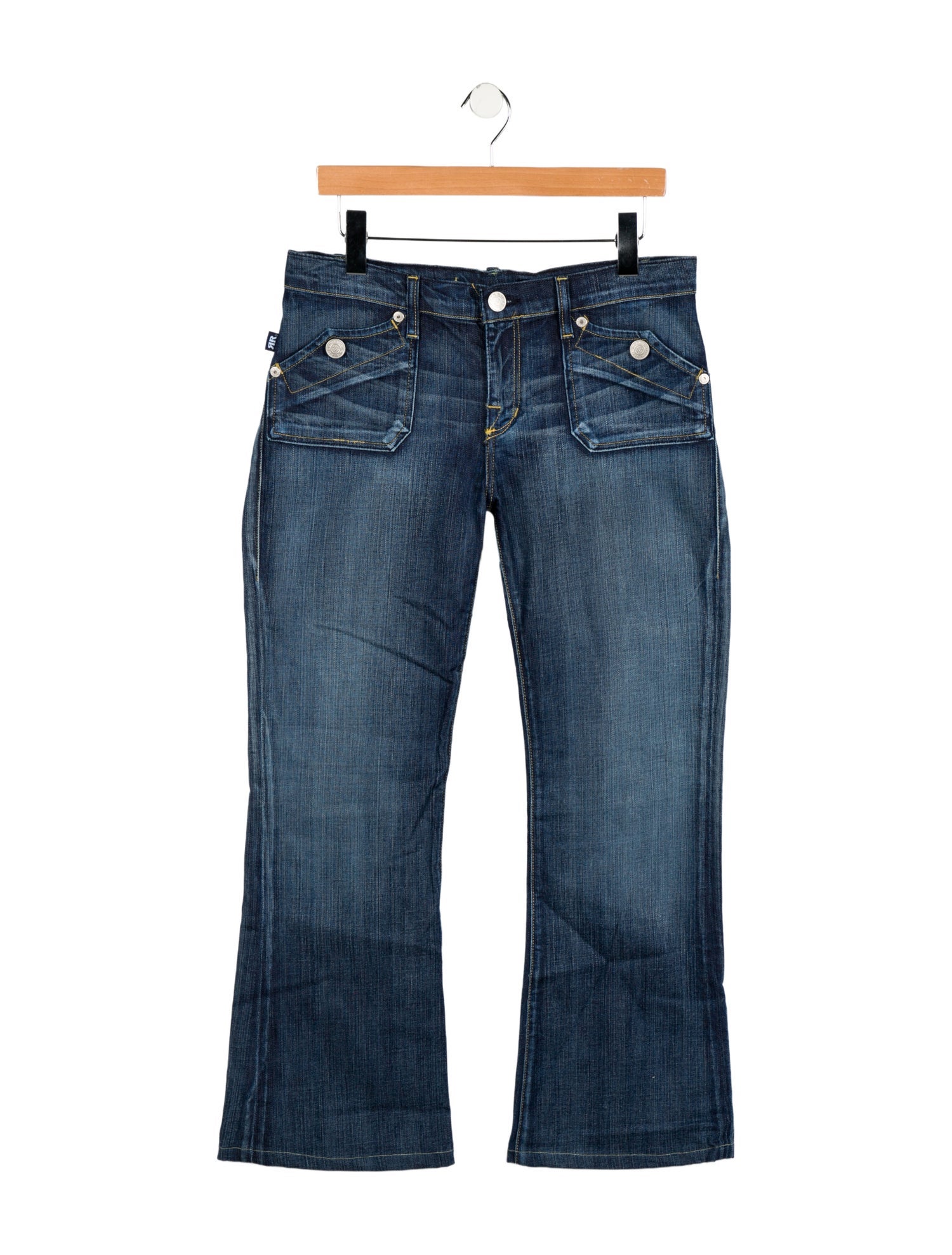 Neiman Marcus Mid-Rise Wide Leg Jeans