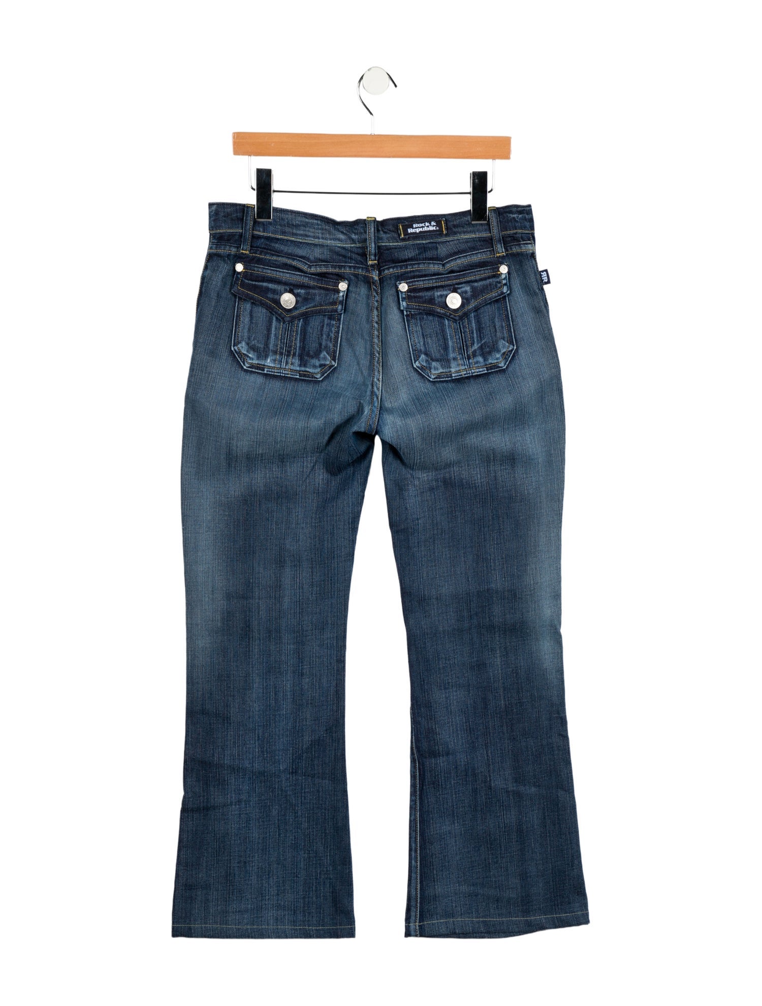 Neiman Marcus Mid-Rise Wide Leg Jeans