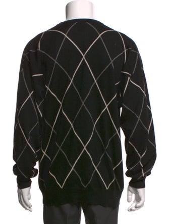 Neiman Marcus Silk Plaid Print Pullover
