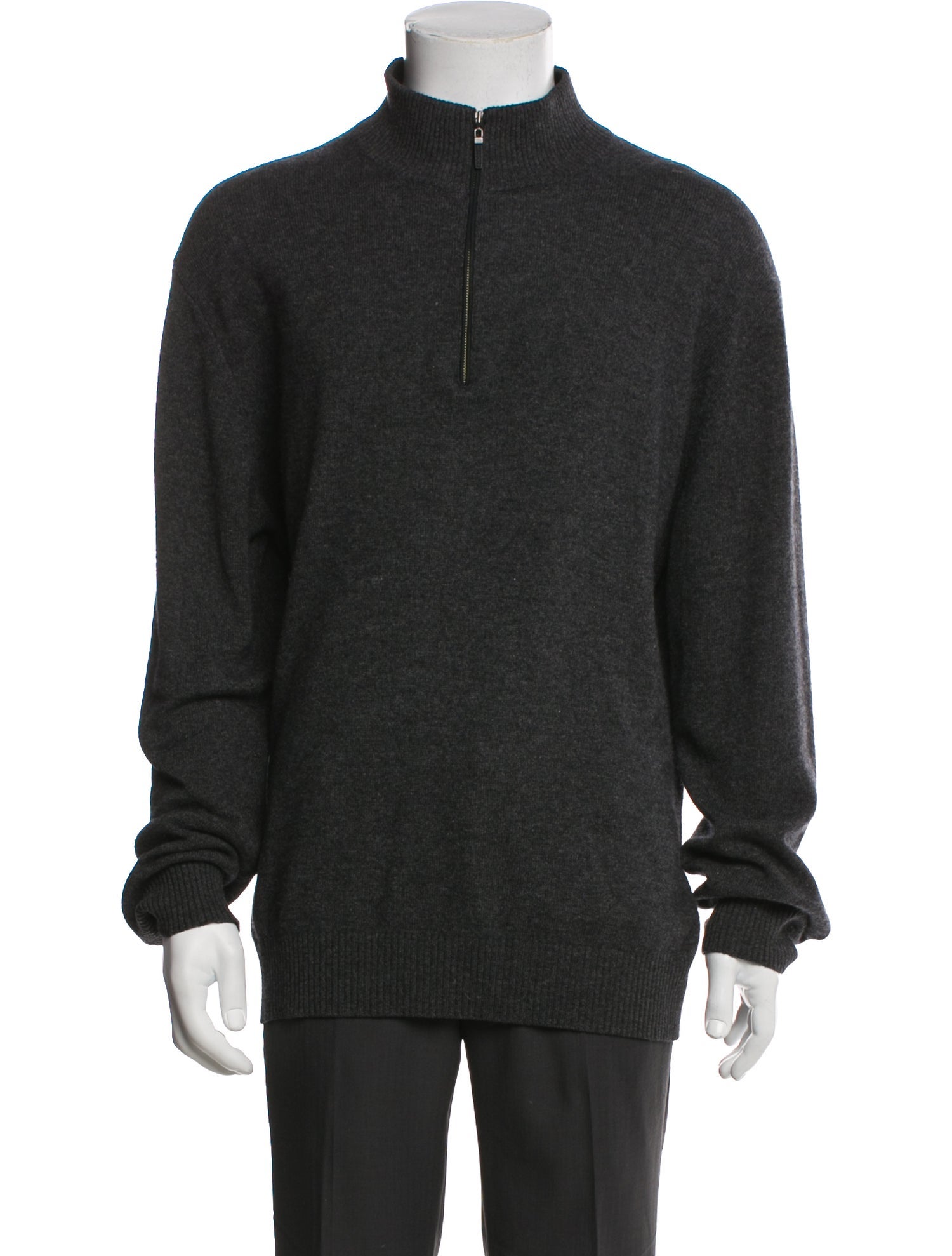 Neiman Marcus Cashmere Mock Neck Pullover
