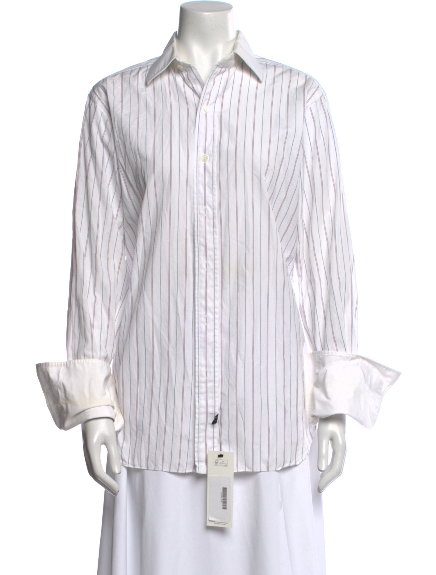 Neiman Marcus Vintage Striped Button-Up Top