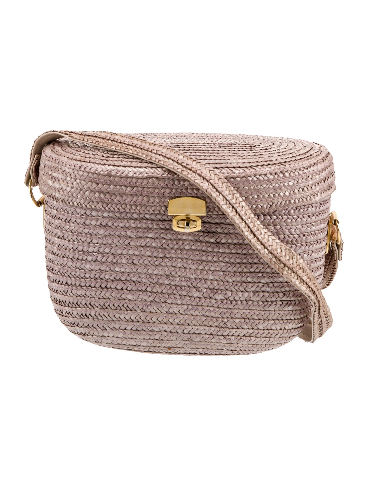 Neiman Marcus Straw Crossbody Bag